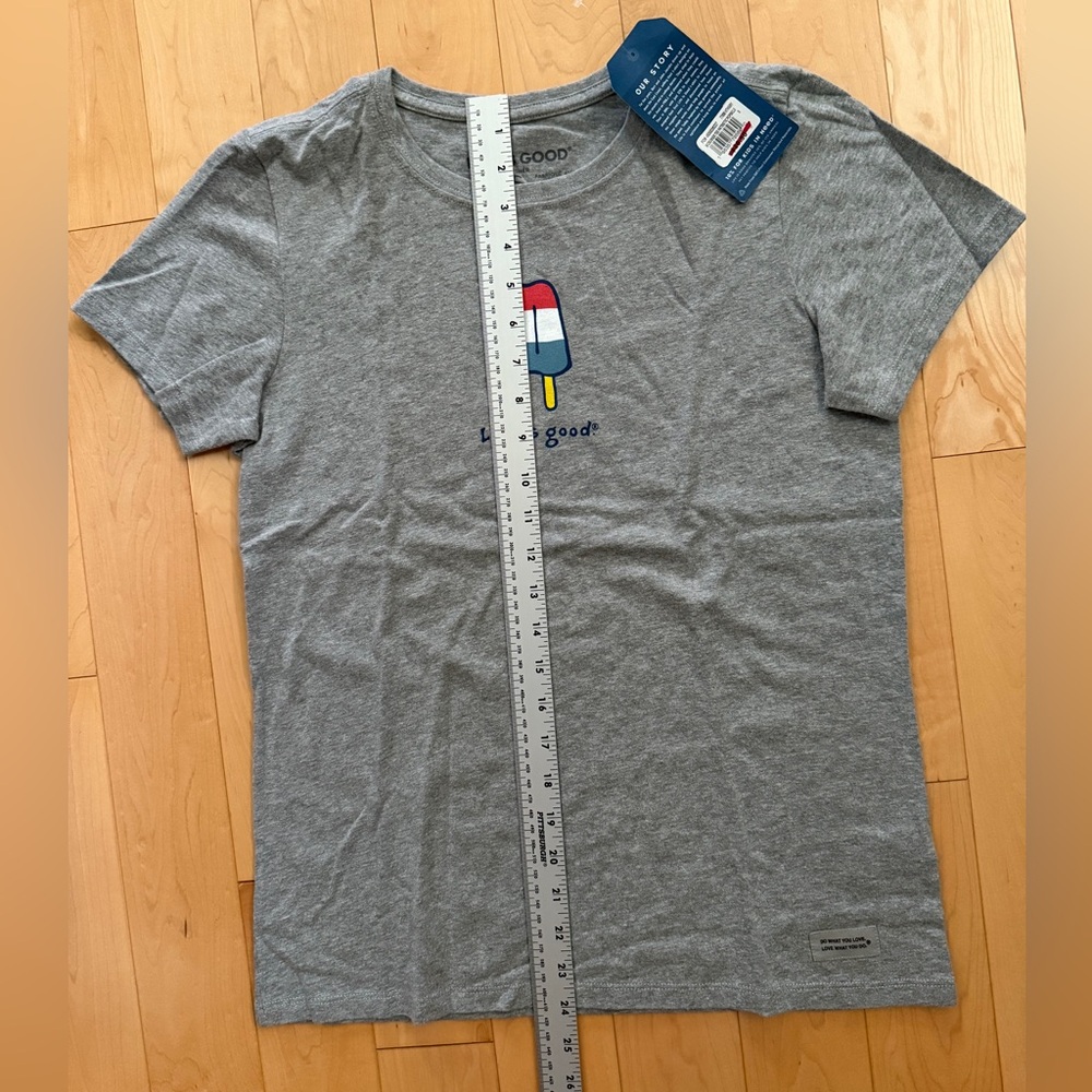 Patriotic Popsicle LIFE IS GOOD Crusher short sleeve T-shirt in Gray